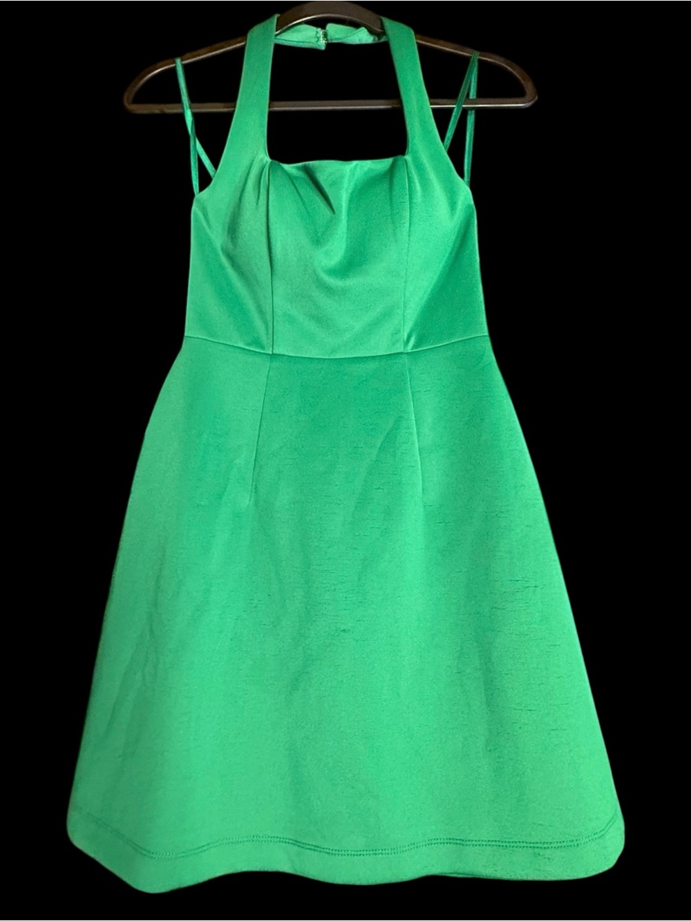 Seni & Cade Kelly Green Fit & Flare Mini Cocktail Dress Halter NWT